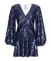 Rotate Birger Christensen Rotate Birgerchristensen Mini Dress With Floral Pattern In Blue