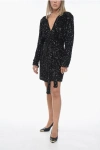 Rotate Birger Christensen Black Sequin Mini Dress