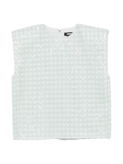 Rotate Birger Christensen Rotate Embroidered Mini Top With Back Zip Closure In Green