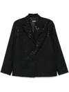 Rotate Birger Christensen Rotate Sequin Embellished Blazer Jacket In Black