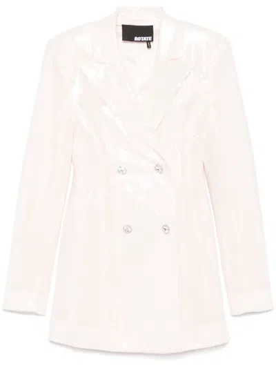 Rotate Birger Christensen Sequinned Blazer-style Mini Dress In Pink