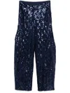 Rotate Birger Christensen Sequinned Cargo Pants In Blue