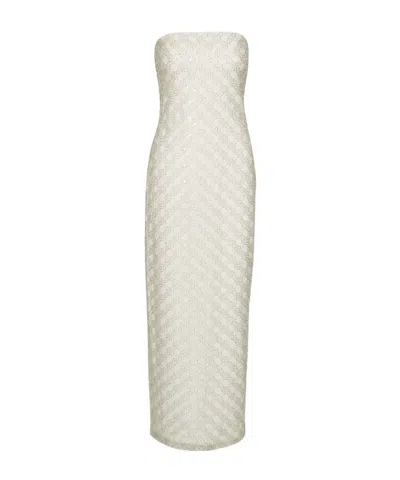 Rotate Birger Christensen Sequinned Dress In White