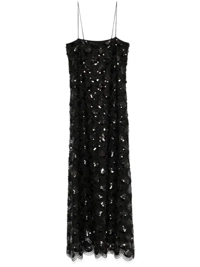 Rotate Birger Christensen Sequinned Maxi Dress In Black