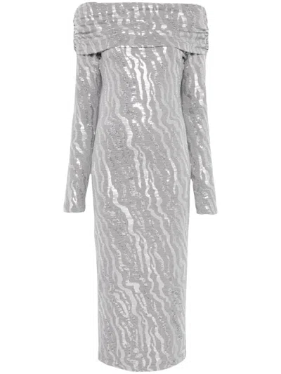 ROTATE BIRGER CHRISTENSEN SEQUINNED MIDI DRESS