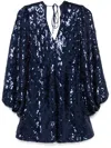 Rotate Birger Christensen Sequinned Mini Dress In Blue