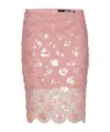 Rotate Birger Christensen Rotate Pink Skirt With Paillettes In Pink