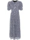Rotate Birger Christensen Sequinned Printed Maxi Dress In Purple