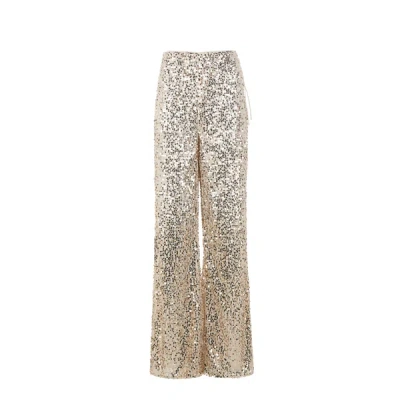 Rotate Birger Christensen Sequinned Trousers In Gold