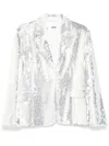 Rotate Birger Christensen Sequins Blazer In Silver