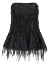 Rotate Birger Christensen Albertina Sequined Strapless Top In Black