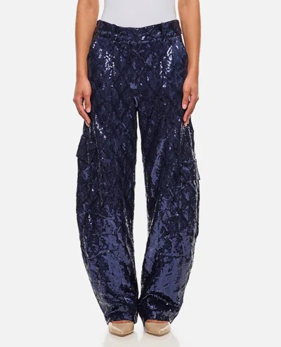 ROTATE BIRGER CHRISTENSEN SEQUINS CARGO PANTS
