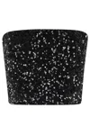 Rotate Birger Christensen Rotate Top Crop Sequins In Black
