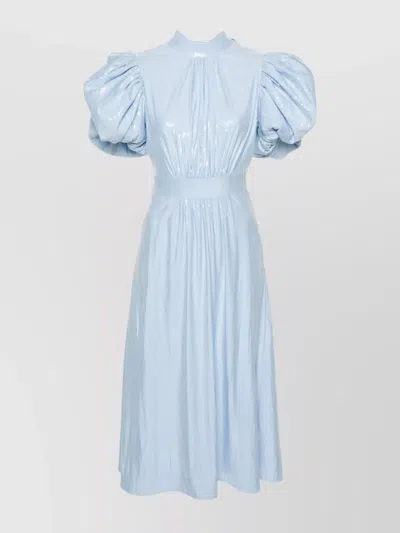 Rotate Birger Christensen Sequins Dress Bow Detail In Blue