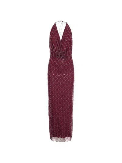 Rotate Birger Christensen Rotate Birgerchristensen Sequins Halterneck Dress In Brown