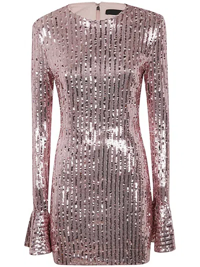 Rotate Birger Christensen Sequins Ls Mini Dress Clothing In Multicolor