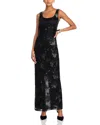 Rotate Birger Christensen Sequins Maxi Dress In Black
