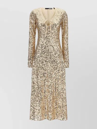 ROTATE BIRGER CHRISTENSEN 'SEQUINS MIDI' DRESS NET