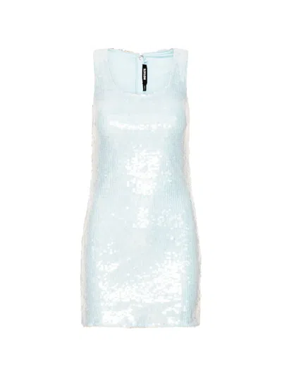 Rotate Birger Christensen Sequins Mini Dress In Blue