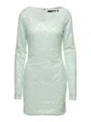 Rotate Birger Christensen Rotate Mini Green Dress With All-over Sequins In Recycled Fabric In Green