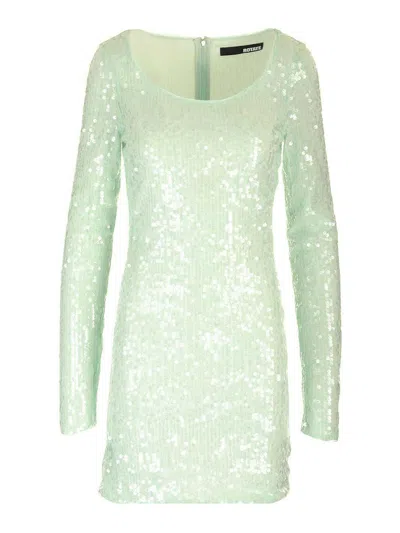 Rotate Birger Christensen Sequins Mini Dress In Green