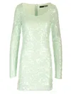Rotate Birger Christensen Rotate Mini Green Dress With All-over Sequins In Recycled Fabric In Green