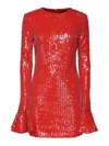 Rotate Birger Christensen Red Mini Backless Dress With All-over Sequins In Red