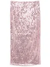 Rotate Birger Christensen Sequins Pencil Midi Skirt In Pink