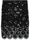 Rotate Birger Christensen Sequinned Pencil Skirt In Black
