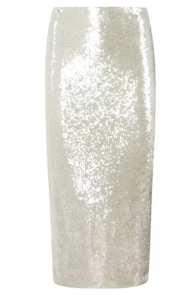 Rotate Birger Christensen Sequins Skirt In White