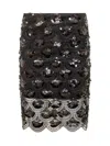Rotate Birger Christensen Sequined Scalloped Midi Skirt