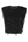 Rotate Birger Christensen Rotate Birgerchristensen Sequinds Sleeveless Top In Black