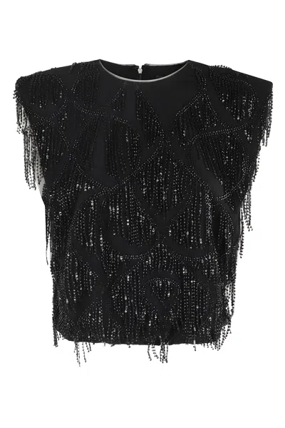 ROTATE BIRGER CHRISTENSEN SEQUINS SLEEVELESS TOP