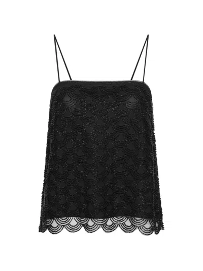 Rotate Birger Christensen Bluse Mit Pailletten In Black