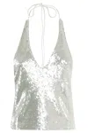 Rotate Birger Christensen Sequins Top In Gray