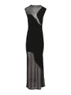 Rotate Birger Christensen Long Dress In Transparent Mesh