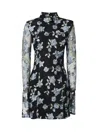 Rotate Birger Christensen Short Dress With Long Sleeves In Black