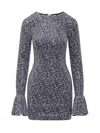 Rotate Birger Christensen Open-back Sequin Mini Dress In Purple