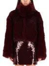 Rotate Birger Christensen Short Jacket In Burgundy