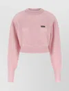 Rotate Birger Christensen Short Knit Puff Sweater In Pink