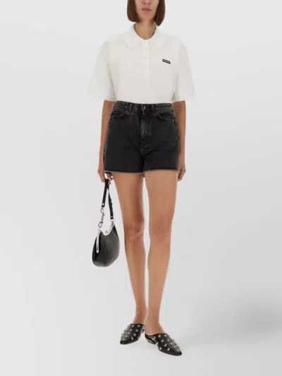 ROTATE BIRGER CHRISTENSEN SHORT SLEEVE POLO COLLAR TOP