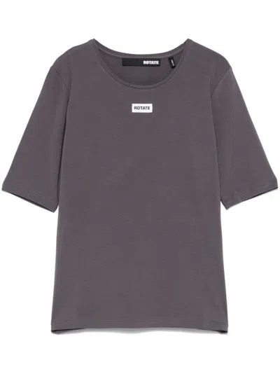 Rotate Birger Christensen Short-sleeve T-shirt In Gray