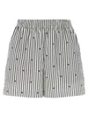 Rotate Birger Christensen Waistband Striped Logo Shorts Side Pockets In Multi