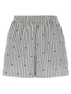 Rotate Birger Christensen Waistband Striped Logo Shorts Side Pockets