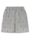 Rotate Birger Christensen Waistband Striped Logo Shorts Side Pockets In Multi