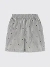 Rotate Birger Christensen Waistband Striped Logo Shorts Side Pockets In Animal Print