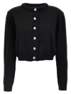 Rotate Birger Christensen Knitwear Cardigan Shoulder Straps In Black