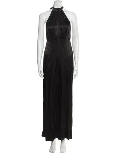 Pre-owned Rotate Birger Christensen Silk Halterneck Jumpsuit In Blue