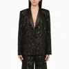 Rotate Birger Christensen Rotate Oversized Sequin-studded Blazer In Black