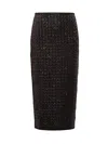 Rotate Birger Christensen Boucle Maxi Skirt In Black